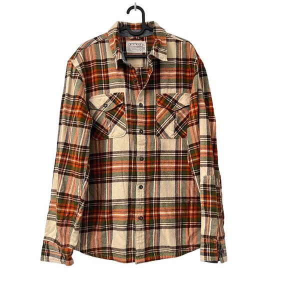 Gramicci Other - Gramicci Multicolor Plaid Flannel Cotton Long Sleeve Button Shirt Mens Sz Large